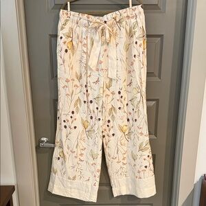 H&M Cream Floral Pants